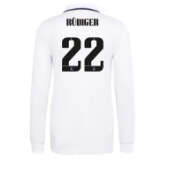 Fotbalové Dres Real Madrid Antonio Rudiger #22 Domácí 2022-23 Dlouhý Rukáv